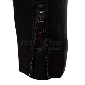 Veste en cuir d'hiver sur mesure, couleur unie, veste en cuir pour homme, streetwear, veste en cuir pour homme - Product Image 6