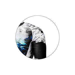 <b>Men</b> Rash Guard <b>Swim</b> <b>Shirt</b> Long Sleeve Quick Dry UV Protection Front Logo Spandex/Nylon Surfing Beach Activewear Top - Product Image 2