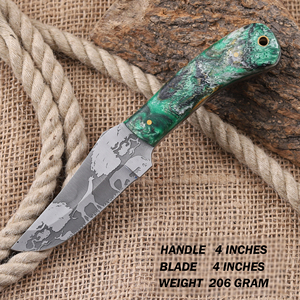<b>Acid</b> Etch 12c27 Steel Fixed Blade <b>Drop</b> Point Skinner Knife Industrial Grade Resin Handle Custom OEM Hunting Knife - Product Image 4