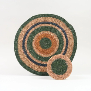 Vente en gros de sets de table ronds en jonc de mer naturel tressé à la main, durables, écologiques, pour la décoration de la maison - Product Image 2