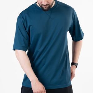 Camisetas de Hombre con Logotipo Personalizado en la Parte Delantera, 100% Algodón, Sólidas, Casuales, Corte Regular, Manga Corta, Transpirables, de Secado Rápido, Camisetas Lisas - Product Image 3