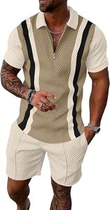 Men Summer <b>Knitted</b> Embroidered 100% Cotton Quick Dry Short Sleeve Custom Logo Joggers Suits <b>Set</b> Shirt and Short <b>Set</b> - Product Image 5