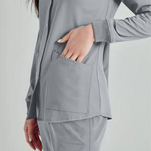 Chaqueta de Trabajo Personalizada Bordada para Mujer, de Secado Rápido, Transpirable, Suave y Duradera, Uniforme para Profesionales de la Salud - Product Image 3