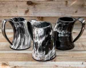 Jarra Vikinga de Cuerno Natural Hecha a Mano, Estilo Lujoso, Apta para Lavavajillas, para Cerveza, Sidra o Mead, Personalizable - Product Image 2