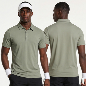 Chemises de golf de luxe pour hommes, respirantes, en nylon et élasthanne, avec impression de logo personnalisé, brodées, absorbantes, séchage rapide, pour la course à pied - Product Image 3