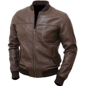 Blouson de motard tendance 2026 pour homme en cuir de vachette véritable, sur mesure, imperméable et respirant pour l'hiver - Product Image 6