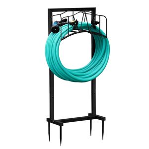 Porta Tubo da Giardino Smontabile 40x20x100 cm, Robusto Organizzatore per Tubi dell'Acqua da Esterno, Supporto per Tubi e Avvolgitubo da Giardino - Product Image 3