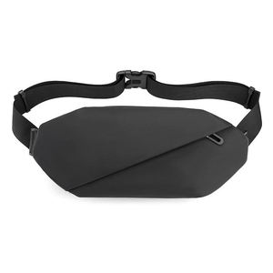 Minimalist Pink Nylon Waist Bag With Zipper Closure Unisex For Daily Use - Product Image 3