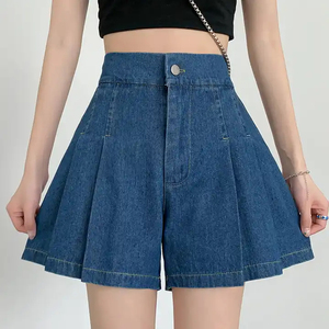 Shorts de Mezclilla de Algodón Transpirables Casuales de Cintura Alta para Mujer, de Alta Calidad Premium, Ajustados, con Estilo Personalizado, Lavados para Verano - Product Image 5