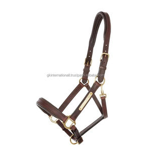 Vente chaude Sports de plein air équestre en cuir cheval licou entièrement personnalisé haut de gamme en cuir de qualité course de chevaux licous - Product Image 1