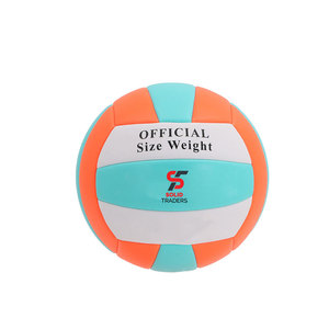 Solid Trader Quality Assurance Soft <b>Padded</b> Finish Professional <b>Practice</b> Ball Vibrant Colors Durable Outer Layer Volleyball - Product Image 1