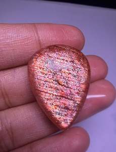 Piedra Preciosa Natural de Sunstone Naranja Suelta con Destellos Dorados y Juego de Colores para Anillos y Colgantes, Diseño de Joyería Premium - Product Image 3