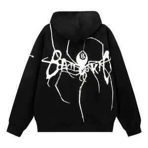 Sudadera con Capucha y Cremallera Wearpex Personalizada con Estampado de Araña Hip Hop, Holgada, Informal, para Parejas, Talla Grande, 100% Algodón - Product Image 2