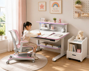 Escritorio Infantil Ajustable GON, Moderno, Cuadrado, de Plástico, con Soporte para Tablet y Cajón de Almacenamiento, para 1 Estudiante en Casa o Escuela - Product Image 5