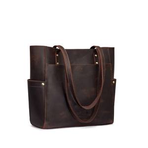 Premium Quality Custom Made Genuine Leather Water Resistant Laptop <b>Tote</b> <b>Bag</b> Vintage Office Shoulder Handbag Large Capacity Women - Product Image 1