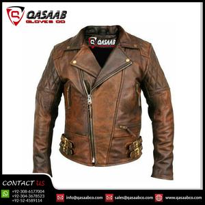 Vente en gros cuir de vachette respirant pour moto, vestes en cuir noir coupe-vent de sécurité pour moto de course - Product Image 6