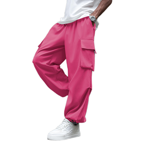 Wholesale Men's Casual Fashion Cargo Pants Baggy Multi Pocket Wide Leg Side Design High Quality Fabric Cargo Pants for men - Product Image 3