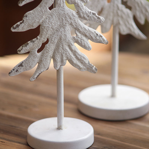 Décoration de table de Noël en métal, ornement d'arbre blanc pour la décoration de Noël à la maison, cadeaux - Product Image 3