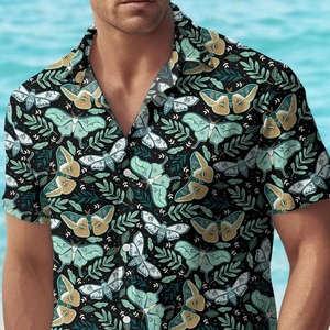 Camisa Hawaiana de Moda para Hombre con Estampado Divertido y Graffiti, Manga Corta, Cuello Cuadrado, Estilo Hip-Hop, Holgada e Informal - Product Image 5