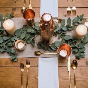 Decorative Hammered <b>Copper</b> <b>Drinking</b> <b>Bottle</b> Stylish Table Hydration <b>Bottle</b> for Dining Presentation - Product Image 5