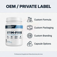 Polvo Pre-Entrenamiento Sin Cafeína, Suplemento Energético Sin Estimulantes, Polvo Pre-Entrenamiento de Marca Privada, Suministro al por Mayor, Fabricación OEM