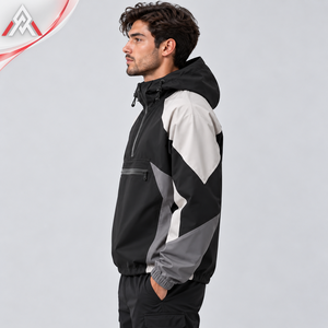 High Quality Hooded <b>Men</b> Windbreaker <b>Jacket</b> <b>Lightweight</b> Fabric Windproof <b>Waterproof</b> <b>Breathable</b> Comfortable Fit Winter Casual - Product Image 2