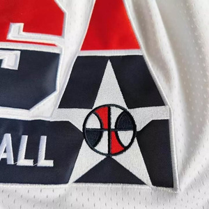 Pantalones Cortos de Baloncesto Retro USA Dream Team 1992, Malla Vintage con Bordado Tackle Twill, Estilo Urbano, para Entrenamiento Deportivo, Venta al Por Mayor - Product Image 3