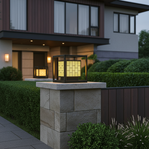 Lámpara de Poste Moderna para Exteriores, Resistente al Óxido, con Recubrimiento en Polvo, para Jardín, Villa, Hotel, Luz Blanca Cálida de 3500K, CA 200V - Product Image 6