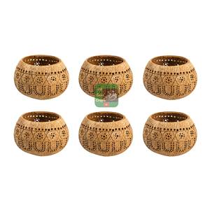2026 Hot Selling Coconut Shell Lamp <b>Shade</b> Eco-Friendly Decoration Hand-Polished Heat Resistant Custom Pattern - Product Image 6