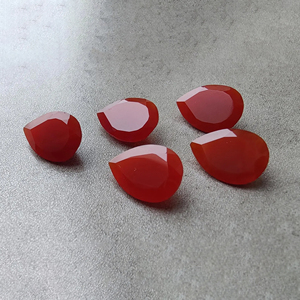 Ónix Rojo Natural, Corte Facetado en Forma de Pera, Calibrado, Piedra Preciosa Natural Suelta al por Mayor - Product Image 5