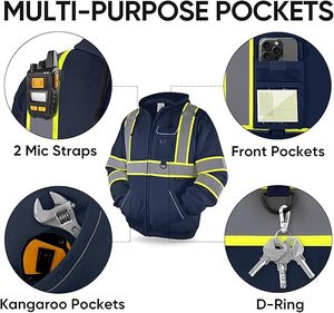 เสื้อกั๊กนิรภัยกันน้ำมาตรฐาน ANSI Class 3 EN ISO 20471 Class 2 ราคาสมเหตุสมผล พร้อมโลโก้ตามสั่ง - Product Image 3