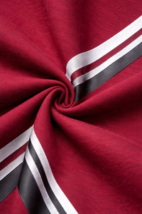 ชุดวอร์มพรีเมี่ยมเบอร์กันดีสำหรับผู้ชาย-ชุดวิ่งมีฮู้ดติดโลโก้ตามสั่งชุดออกกำลังกายแนวสตรีทรัดรูป - Product Image 6