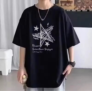 Nueva Llegada, Venta al por Mayor de Fábrica, Camisetas de Algodón 100% de Alta Calidad para Hombre, Unisex, Casuales, Transpirables, Tejidas, Talla Grande, Corte Holgado - Product Image 1