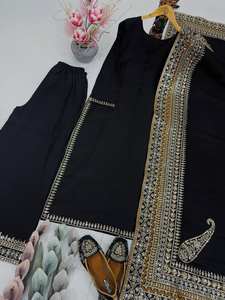 NUEVO DISEÑO ESPECIAL PARA EID, MODERNO SALWAR KAMEEZ DE 3 PIEZAS CON BORDADO PESADO Y LENTEJUELAS PARA FIESTA - Product Image 4