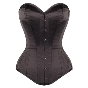 Corset Overbust Noir Sexy à Lacets pour Femme – Gaine Amincissante et Bustier Sculptant - Product Image 1