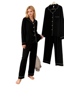 Loose Full Length Adult Women's Animal Print Terry Fabric Breathable Pajama Set for Spring and Summer manufactures in Bangladesh - Product Image 2