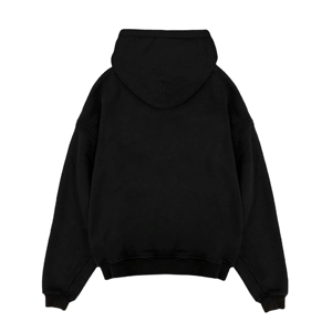 เสื้อฮู้ดดี้ผู้ชายผ้าฝ้ายเฟรนช์เทอร์รี่หนา 410 GSM สำหรับฤดูหนาว ทรงโอเวอร์ไซส์ ปักโลโก้ตามสั่ง คุณภาพสูง ย้อมสีพื้น - Product Image 4