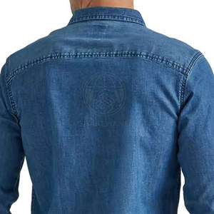 Camisa de Mezclilla de Manga Larga para Hombre, Elegante, Tejido Resistente, Ropa Casual, Perfecta para el Guardarropa Diario - Product Image 6