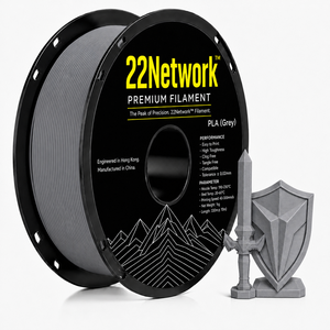 Filamento PLA Gris 22Network de 1.75mm, Bobina de 1KG, Filamento para Impresora 3D Industrial, Alta Velocidad 300mm/s, OEM ODM, Directo de Fábrica - Product Image 1