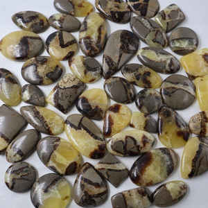 2025 AAA Grado Superior cabujón de cristal septariano Natural de alta calidad suelto Amarillo Blanco piedras preciosas trituradas accesorio de joyería gema - Product Image 4