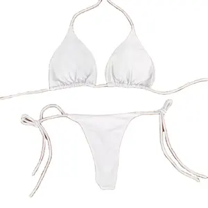 Bikini trasparente all'ingrosso personalizzato Micro String perizoma Bikini a due pezzi per ragazze Plus Size Sexy Hot Bikini Set