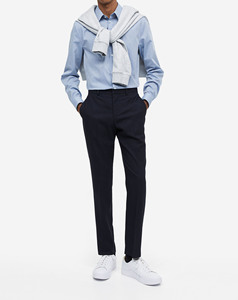 Camisa casual de manga larga para hombre, estilo workwear, corte ajustado, con botones, precio razonable, tela 100% algodón. - Product Image 6