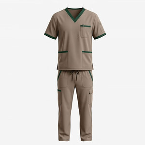 Tenue médicale pour hommes de pointe avec tissu doux et respirant, design d'uniforme moderne, multiples poches et port flexible - Product Image 1
