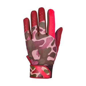 Gants de baseball et de softball personnalisés de haute qualité Five B pour adultes et jeunes, impression par sublimation, camouflage rose, cuir OEM - Product Image 3