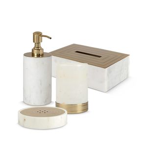 Luxury interior decor decorative <b>bath</b> accessories handcrafted stone artistry premium home decor marble <b>storage</b> container - Product Image 2
