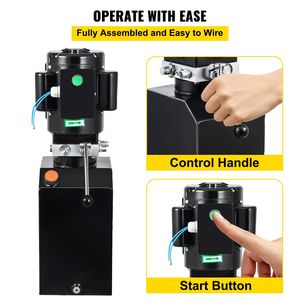 Centralina Idraulica da 14 Qt 2950 PSI per Sollevatori Auto e Rimorchi Ribaltabili 220V 60Hz 1 PH per Officine di Riparazione Auto Certificata ISO - Product Image 4