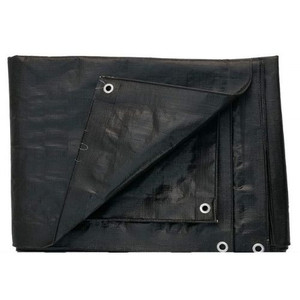 Lona Impermeable de HDPE Tejido Negro Resistente para Techos Exteriores, Tela de Lona de PE para Embalaje de Pacas de Camiones, para Uso en Exteriores - Product Image 1