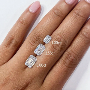 Diamante Cultivado en Laboratorio con Corte Esmeralda de 1.00 a 3.00 Quilates, Certificado por IGI, para Joyería Fina y Anillos de Compromiso, Joyería de Lujo - Product Image 1