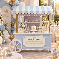 Chariot à bonbons personnalisé avec roues, chariot de présentation de desserts pour mariage, anniversaire, baby shower, décoration de fête, location pour événements