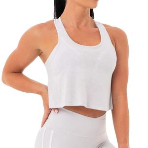 Active <b>Gym</b> Wear Custom Cotton Crop Top Women Workout Yoga <b>Vest</b> Tank Tops Wholesale 2026 - Product Image 2